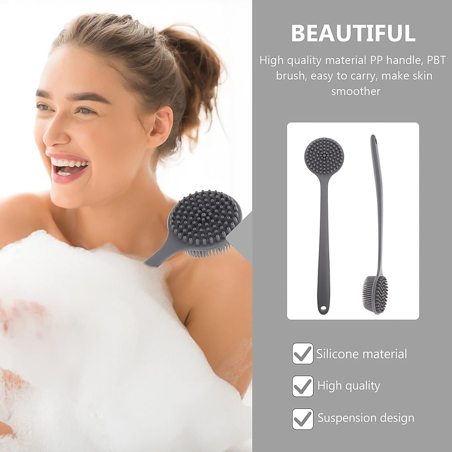 Premium Silicone Bath Brush Premium Silicone Bath Brush